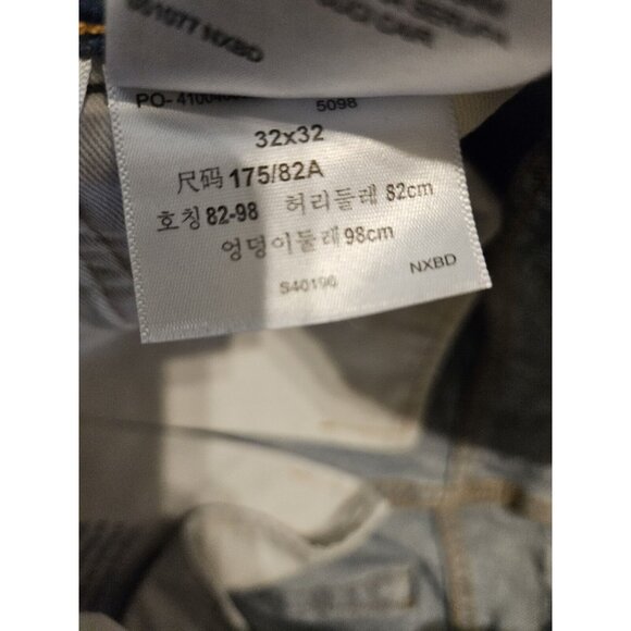 Levis 511 Straight Blue Jeans Mens 32x32 Light Wash Distressed San Francisco - Picture 11 of 11